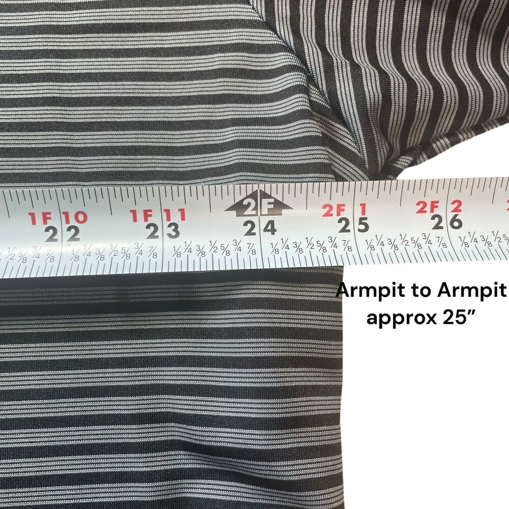 NWT PGA TOUR Mens Golf Shirt Black Stripe Polo Driflux Sunflux Motionflux 2XL - Picture 6 of 12